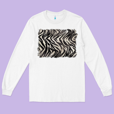 Zebra Pattern Background Long Sleeve Tee Designed By Barkaloodesign