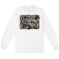 White zebra pattern background Long Sleeve Tee - BarkalooDesign