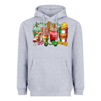 Heather Grey italy coffee cups Heavyweight Hoodie - Zillion Design Studio