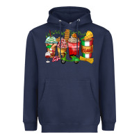 Navy italy coffee cups Heavyweight Hoodie - Zillion Design Studio