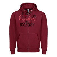 Burgundy always Zipper Hoodie - Unal Design