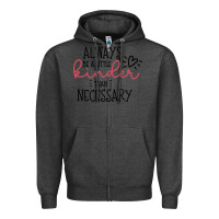 Charcoal Heather always Zipper Hoodie - Unal Design