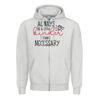Dove Grey always Zipper Hoodie - Unal Design