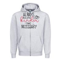 Heather Grey always Zipper Hoodie - Unal Design