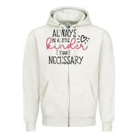Oatmeal Heather always Zipper Hoodie - Unal Design