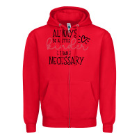 Red always Zipper Hoodie - Unal Design