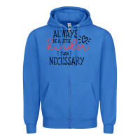 True Royal always Zipper Hoodie - Unal Design