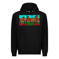 Black horses roses ann cactuses license plate Premium Hoodie - Artiststas