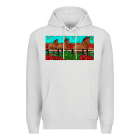 Dove Grey horses roses ann cactuses license plate Premium Hoodie - Artiststas