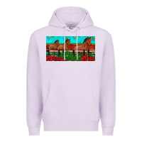 Lilac horses roses ann cactuses license plate Premium Hoodie - Artiststas