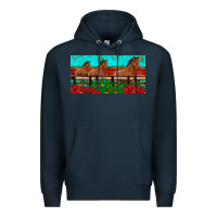 Navy horses roses ann cactuses license plate Premium Hoodie - Artiststas