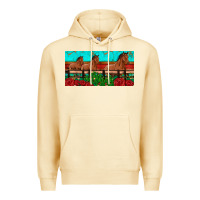 Pina Colada horses roses ann cactuses license plate Premium Hoodie - Artiststas