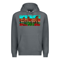 Rock horses roses ann cactuses license plate Premium Hoodie - Artiststas