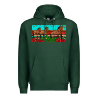 Sports Green horses roses ann cactuses license plate Premium Hoodie - Artiststas