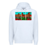 White horses roses ann cactuses license plate Premium Hoodie - Artiststas