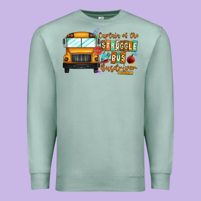 Captain Of Struggle Bus Busdriver Premium Sweatshirt Designed By Cowhidedigitalart