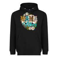 Black mama vibes with daisies Heavyweight Hoodie - texasbilliewilder