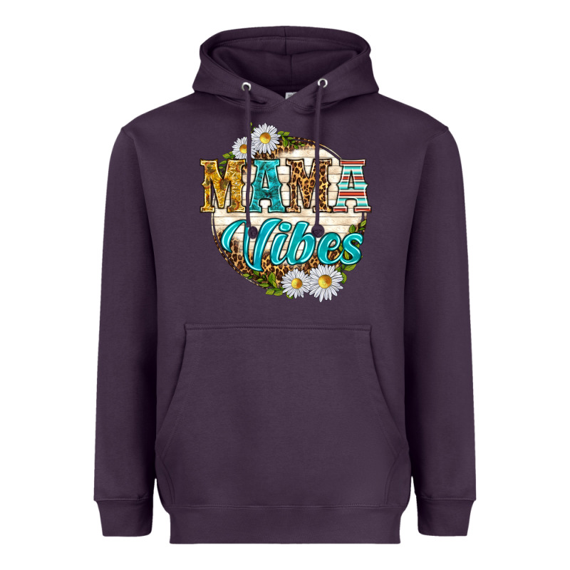 Mama Vibes With Daisies Heavyweight Hoodie by texasbilliewilder | Teevron