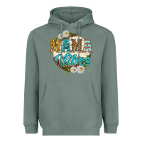 Sage mama vibes with daisies Heavyweight Hoodie - texasbilliewilder