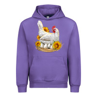 Tulip Perched Chicken With Sunflowers Urban Hoodie - LillyAllenDesigns