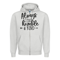 Dove Grey kind Zipper Hoodie - Unal Design