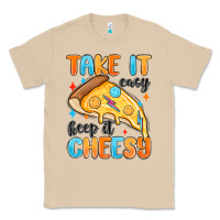 Mushroom take it easy keep it cheesy Classic Tee - MaliasSmallBusiness