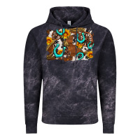Cloud Black western cowhide horseshoe sunflower background Vintage Hoodie - AdoDesignShop