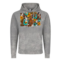 Cloud Rock western cowhide horseshoe sunflower background Vintage Hoodie - AdoDesignShop