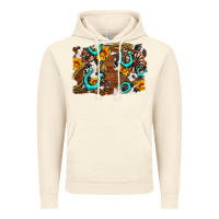 Vintage Artic western cowhide horseshoe sunflower background Vintage Hoodie - AdoDesignShop