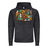 Vintage Black western cowhide horseshoe sunflower background Vintage Hoodie - AdoDesignShop