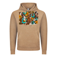 Vintage Coffee western cowhide horseshoe sunflower background Vintage Hoodie - AdoDesignShop