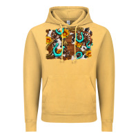 Vintage Mustard western cowhide horseshoe sunflower background Vintage Hoodie - AdoDesignShop