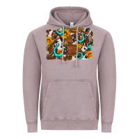 Vintage Zinc western cowhide horseshoe sunflower background Vintage Hoodie - AdoDesignShop