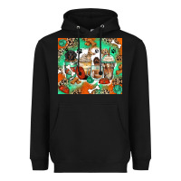 Black dog coffee cups Heavyweight Hoodie - Zillion Design Studio
