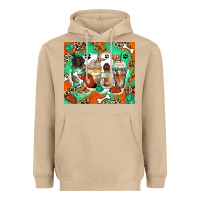 Mushroom dog coffee cups Heavyweight Hoodie - Zillion Design Studio