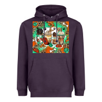 Plum dog coffee cups Heavyweight Hoodie - Zillion Design Studio