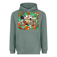 Sage dog coffee cups Heavyweight Hoodie - Zillion Design Studio