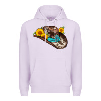Lilac cowboy hat Premium Hoodie - AdoDesignShop