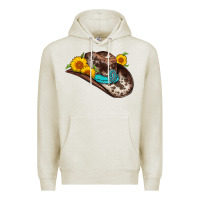 Oatmeal Heather cowboy hat Premium Hoodie - AdoDesignShop