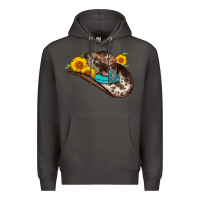 Smoke cowboy hat Premium Hoodie - AdoDesignShop