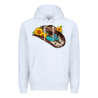 White cowboy hat Premium Hoodie - AdoDesignShop
