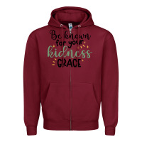 Burgundy kidness Zipper Hoodie - Unal Design