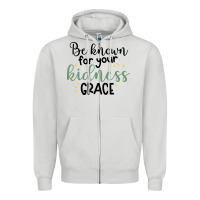 Dove Grey kidness Zipper Hoodie - Unal Design