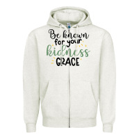 Oatmeal Heather kidness Zipper Hoodie - Unal Design