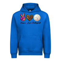 Cobalt peace love volleyball Urban Hoodie - BarkalooDesign