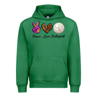 Emerald peace love volleyball Urban Hoodie - BarkalooDesign