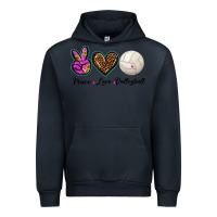 Navy peace love volleyball Urban Hoodie - BarkalooDesign
