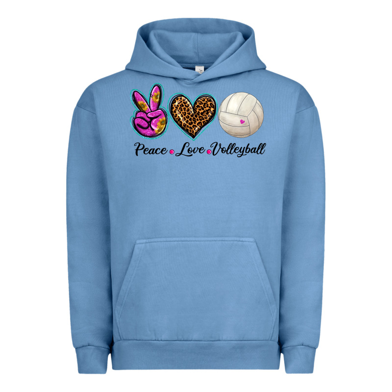 Peace Love Volleyball Urban Hoodie by BarkalooDesign | Teevron