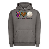 Pigment Tornado peace love volleyball Urban Hoodie - BarkalooDesign