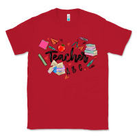 Red teacher heart Classic Tee - MaliasSmallBusiness